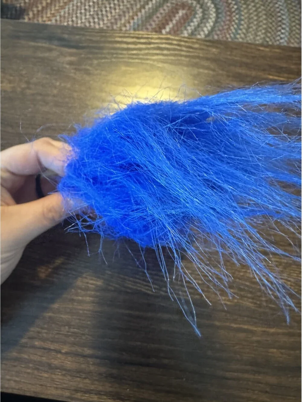 Vintage Russ Troll Doll Blue Hair Retro 4” 90s
